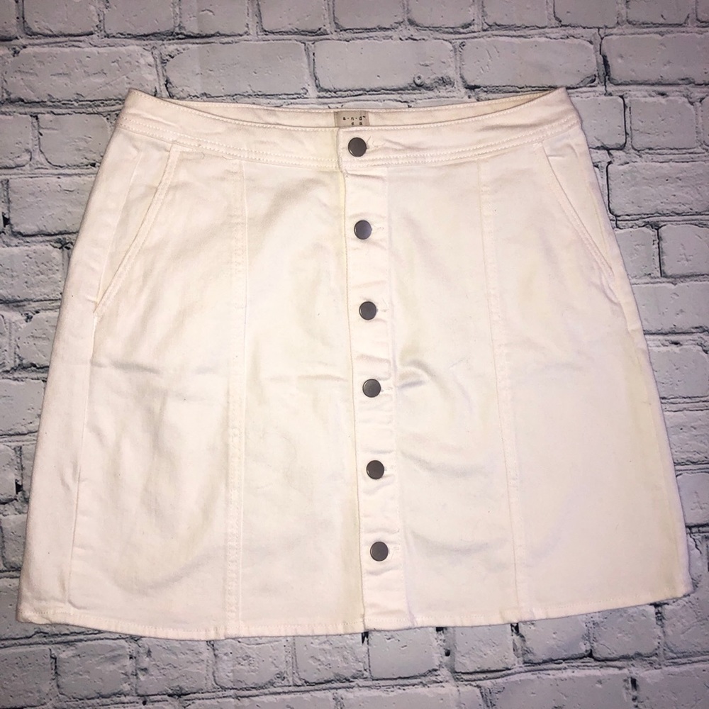 A NEW DAY Mini white jean skirt